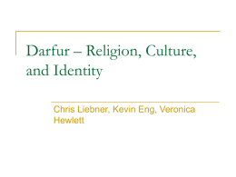 Darfur – Religion, Culture, and Identity