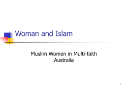 Woman and Islam - multicultural Australia