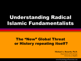 Terrorism: Radical Islamic Fundamentalists