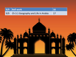 Chapter 3: The Rise of islam