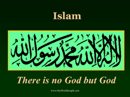 World Religious Traditions II - Islam