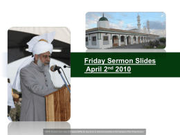 Friday Sermon Slides July 31, 2009