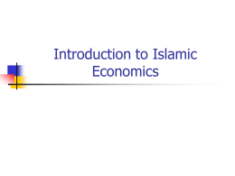 Introduction to Islamic Economics