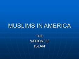 MUSLIMS IN AMERICA