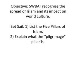 Objective: SWBAT recognize the spread of Islam and its