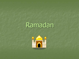 Ramadan - year 3