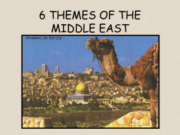 6 THEMES OF THE MIDDLE EAST
