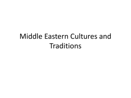 Middle Eastern Traditions PPT