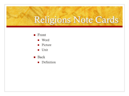 Religions Notecards