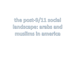 Status of Arabs and Muslims in America after 9/11