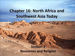 Chapter 16: North Africa and Southwest Asia