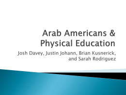 Arab Americans & Physical Education
