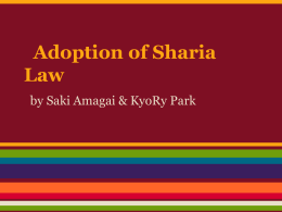 Adoption of Sharia Law