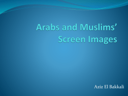 Arab and Muslims` Screen Images