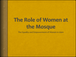 The Role of Women at the Mosque
