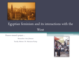 Egyptian Feminism - Wyoming Scholars Repository