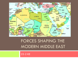 Forces shaping the modern middle east