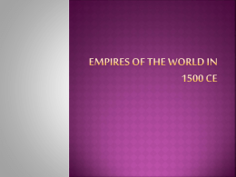 The World in 1500: Empires