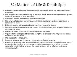 S2 Matters of life and death revision cards BLUE