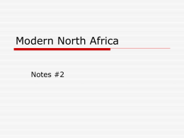 Modern North Africa - Vincent WillowCreek History