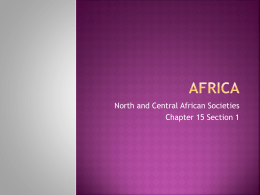 North and Central African societiesx