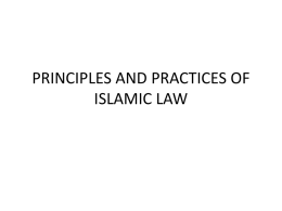 principles and practices of islamic law - johnson-budd
