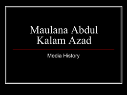 journalistic contribution of maulana abdul kalam