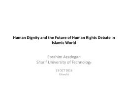 Human Dignity and the Future of Human Rights Debate in Islamic
