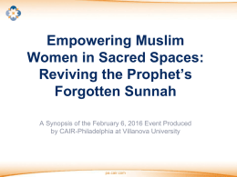 Empowering Muslim Women in Sacred Spaces - CAIR