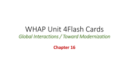 WHAP Ch 16 Flash Cards