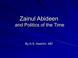 Zainul Abideen and Politics