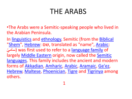 the arabs - jscholars
