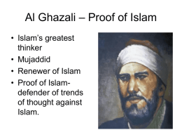 Al-Ghazali Keynote