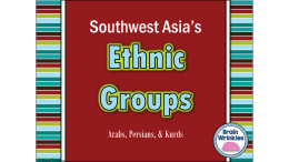 Ethnic Group - Mr. Davis CMS