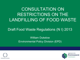 consultation on the introduction of restrictions on the landfilling of