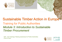 Introduction to sustainable timber procurement