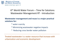 Wastewater Management in Israel