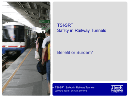 Lloyd’s Register Rail TSI-SRT Safety in Railway Tunnels