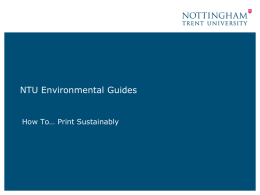 Sustainable printing guide