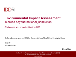 Environmental impact assessment in ABNJ