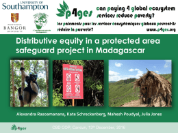 Distributive equity in a protected area safeguard project in
