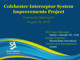 Project Presentation - Prince William County Service Authority
