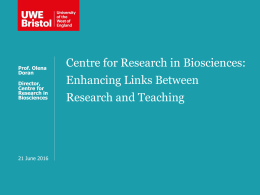 Enhancing links between research and teaching