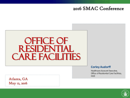 Office of Residential Care Facilities