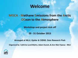 MOCA: Methane Emissions from the Arctic