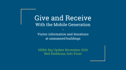Give and Receive With the Mobile Generation
