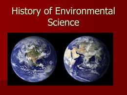 History of Environmental Science