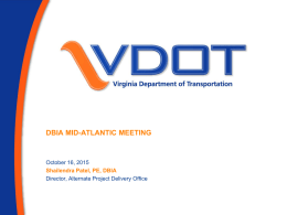 VDOT Presentation - DBIA Mid