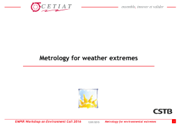 Metrology for weather extremes