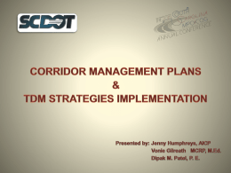 Corridor Management Plans